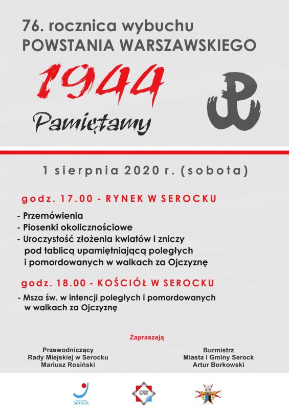 Plakat _serockie obchody wybuchu Powstania Warszawskiego