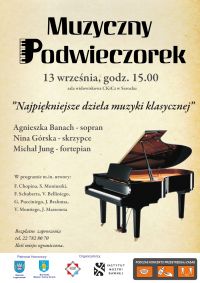 Plakat - muzyczne podwieczorki