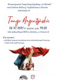 Plakat Tango Argentyńskie 26 listopada br.