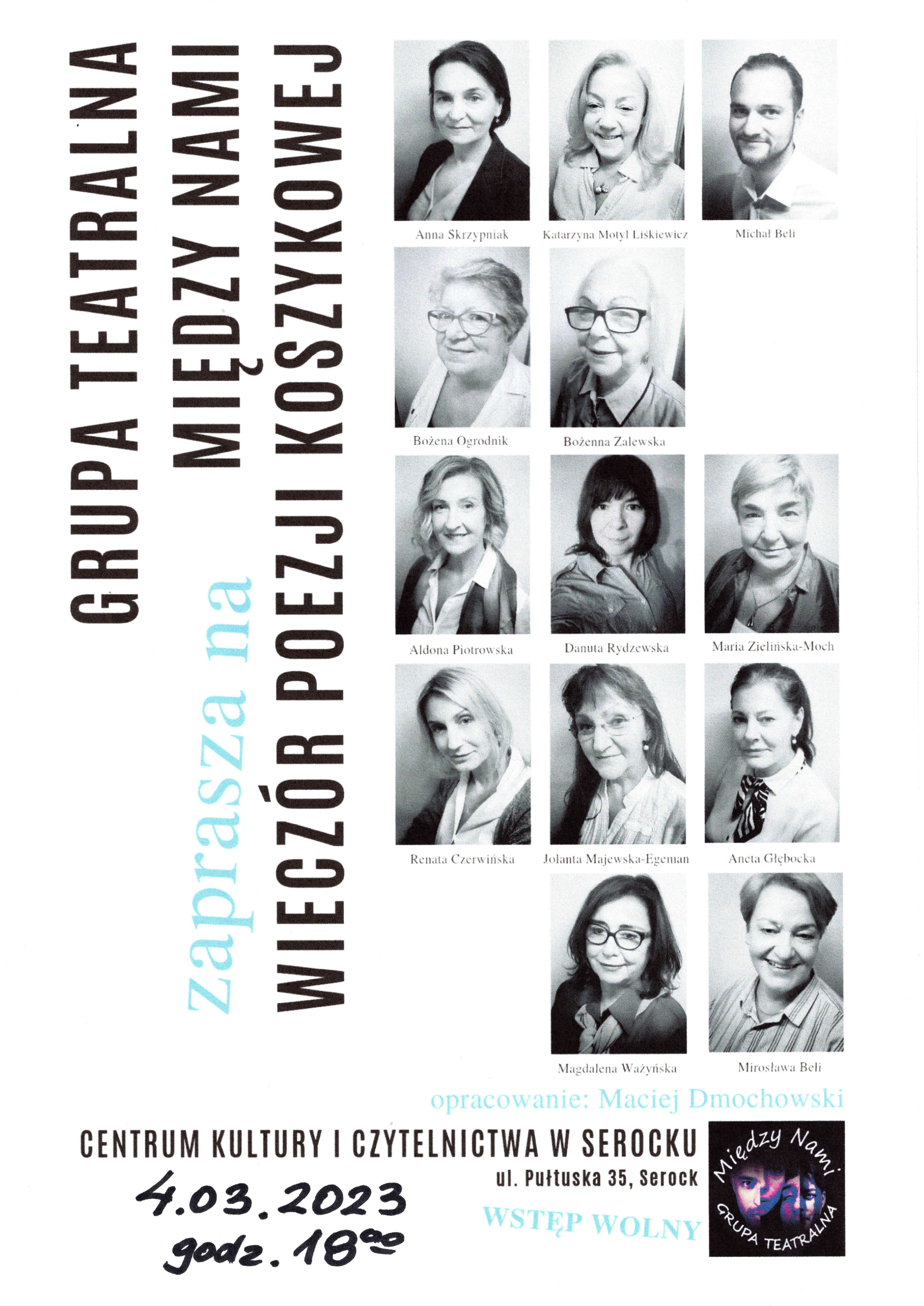 "Wieczór Poezji Koszykowej" - grupa teatralna "Między nami"