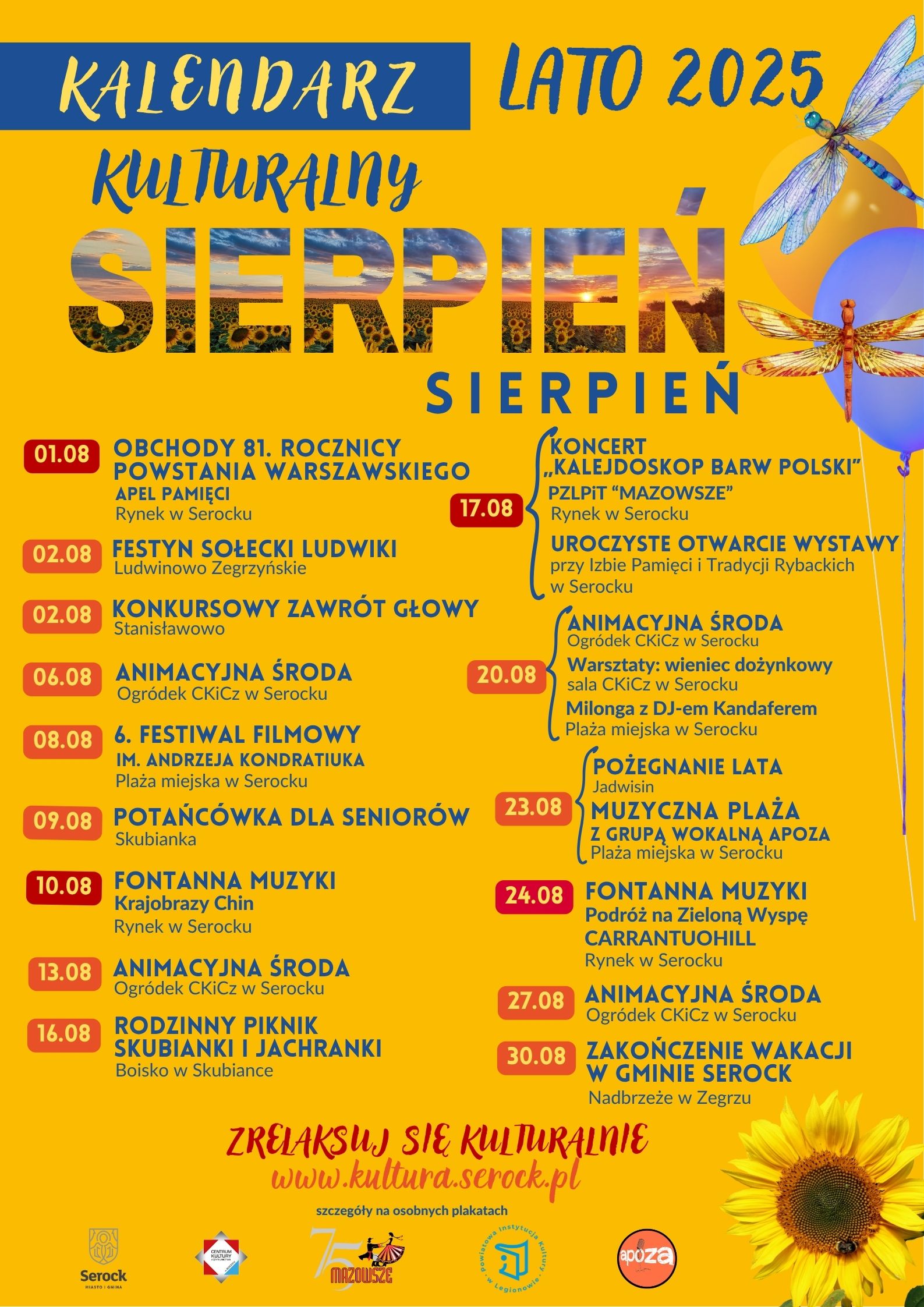Kalendarz Kulturalny SIERPIEŃ 2025
