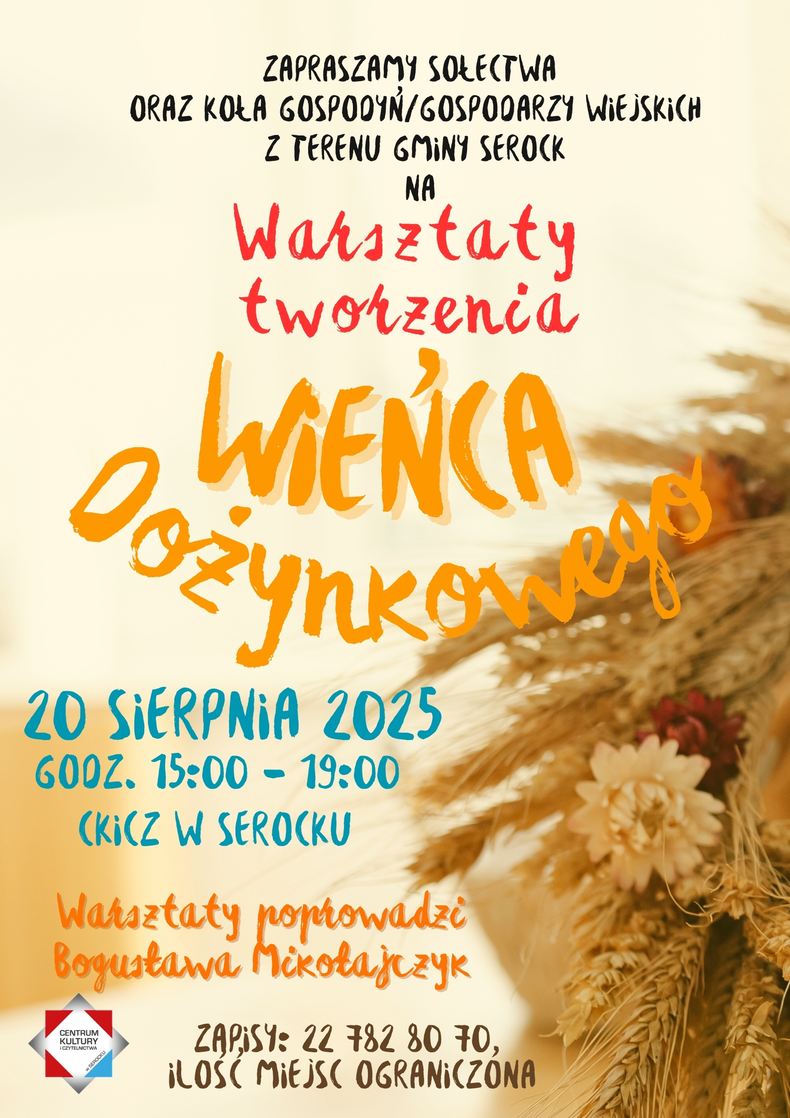 Warsztat tworzenia WIEŃCA DOŻYNKOWEGO