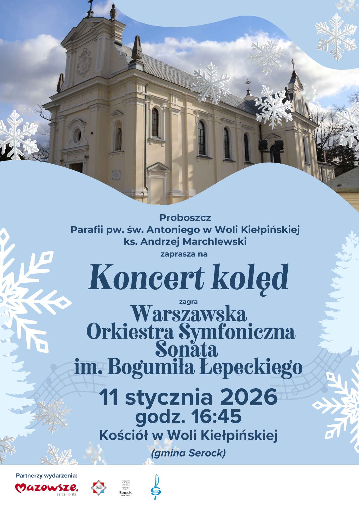 Koncert Kolęd w kościele w Woli Kiełpińskiej
