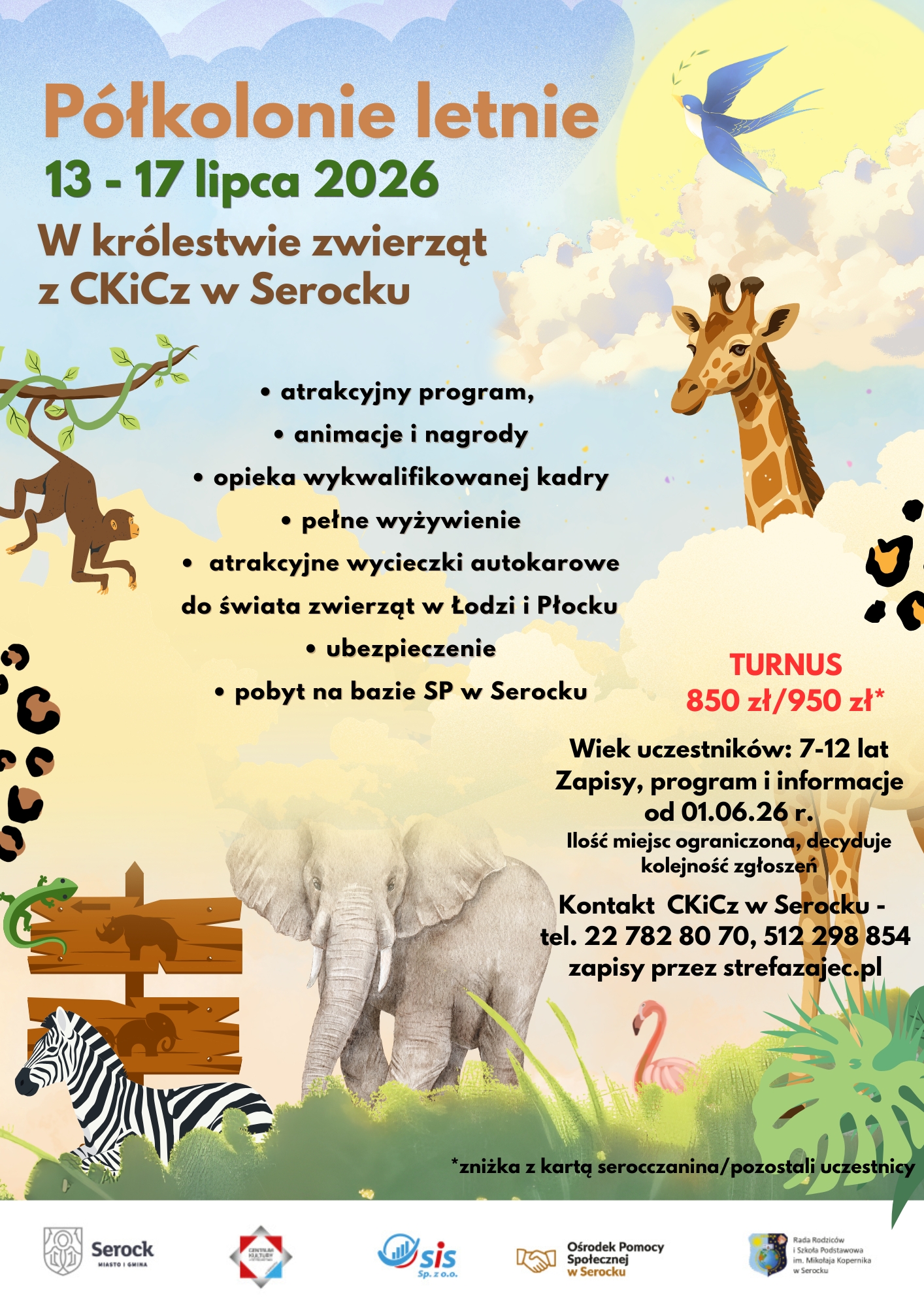 Półkolonie letnie. W Królestwie zwierząt z CKiCz w Serocku.
