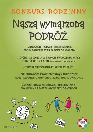 ZAPRASZAMY DO UDZIAŁU W RODZINNYM KONKURSIE "NASZA WYMARZONA PODRÓŻ"